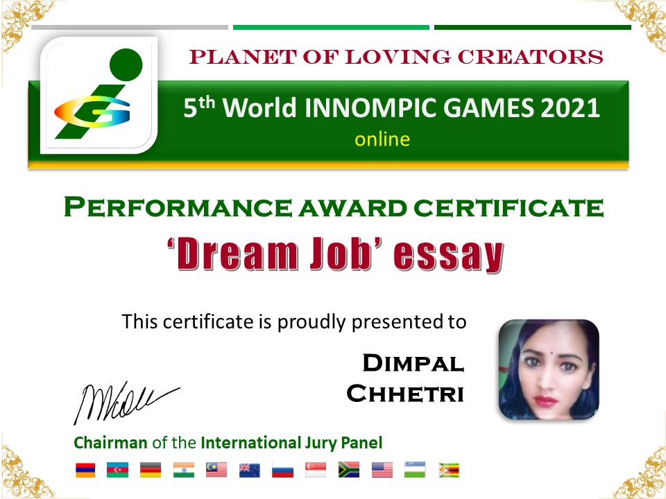Dream Job essay award winner Dimpal Chhetri, Nepal