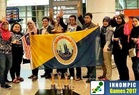 1st Innompic Games 2017, Malaysia Team,awards, University of Kuala Lumpur flag