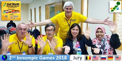 Innompic Games 2018 Malaysia Jury members Carolin Ballweg Martti Vallila Yuri Bruskin Vadim Kotelnikov
