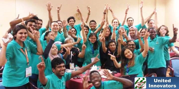 Joyful participants of the 1st Innompic Games, networking dinner Pune India