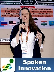 Spoken Innovation contest award winner Miss Innovation World Ksenia Kotelnikova Russia Innompic Games 2019