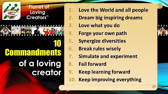 10 Commandments of a Loving Creator - movie PLC, Innompic Planet of Loving Creators