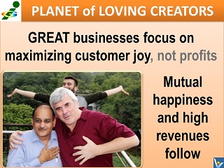 Great business is customer-focused, high revenues follow Innompic Planet of Loving Creators Vadim Kotelnikov Rajendra Jagdale Magomed Gamzatov